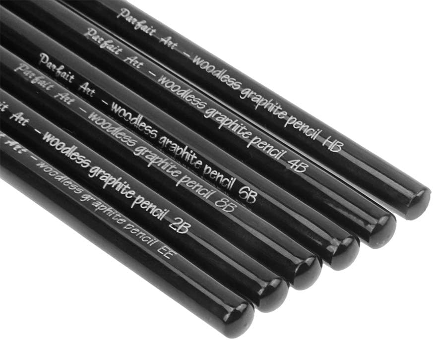 6 PCS Professional Woodless Charcoal Pencil Artist Sketching Drawing Pencil Graphite Sketch Pencils Charcoal Sticks Art Pencil Set for Drawing Shading Sketching 6 Grades of Graphite HB 2B 4B 6B 8B EE - Image 5