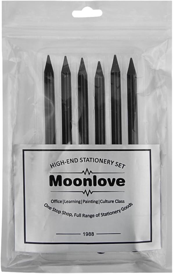 6 PCS Professional Woodless Charcoal Pencil Artist Sketching Drawing Pencil Graphite Sketch Pencils Charcoal Sticks Art Pencil Set for Drawing Shading Sketching 6 Grades of Graphite HB 2B 4B 6B 8B EE - Image 6